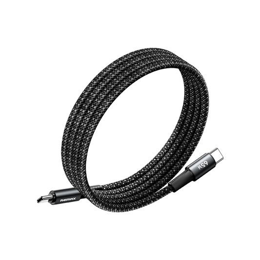 Wind Speed 65W Aluminum Magnetic Easy Storage Braided Data Cable 1.2M CB07 (C-C)